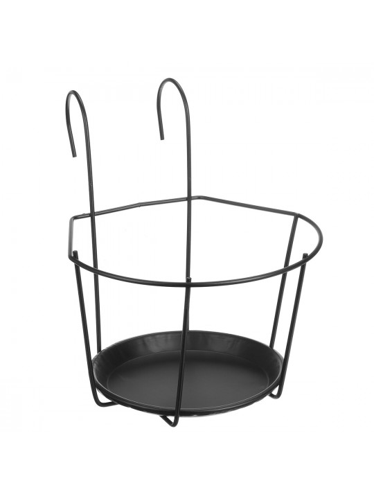 3PCS Metal Flower Holder Stand Hanging Pot Basket Plant Garden Wall Storage Rack - S