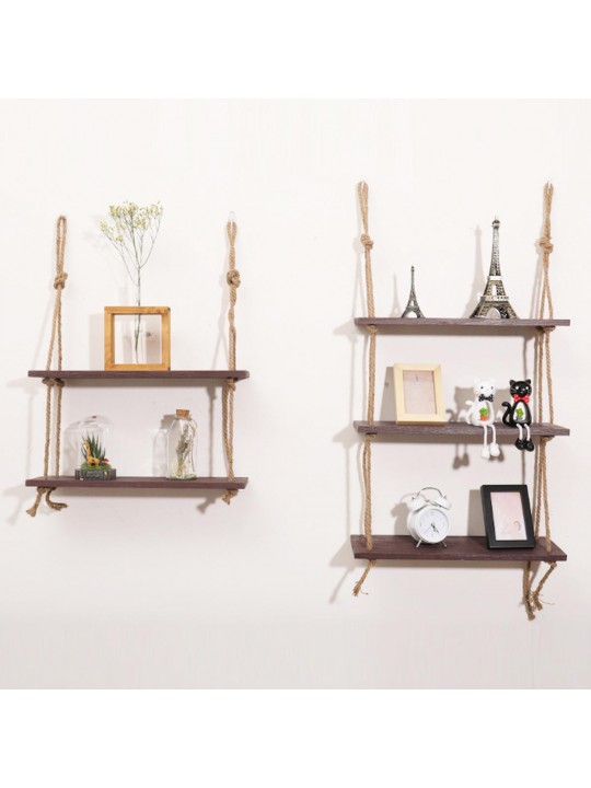 3 Tier Wood Wall Mount Shelf Stand Storage Book Shelves Display Rack Shelving Bracket Bathroom - #6