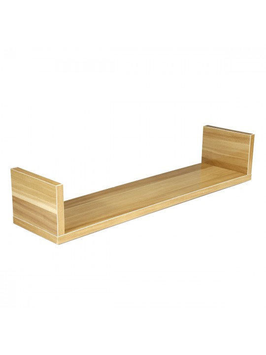 60X15cm High Gloss U-shaped Wall Shelf Bracket Floating Shelves Home Decorative Cube - S Walnut