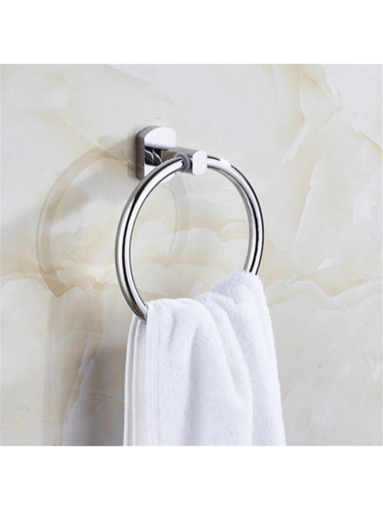 12CM Silver Wall Mounted Chrome Towel Ring Hand Rack Holder