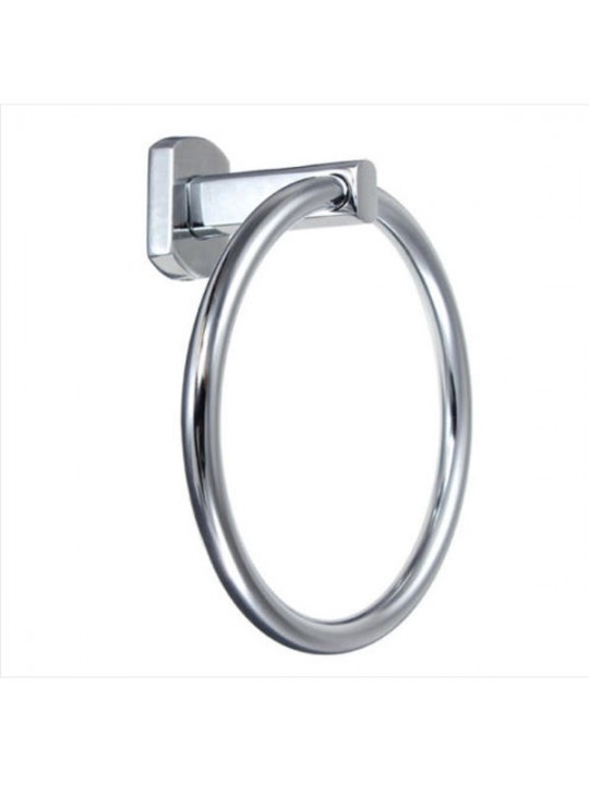 12CM Silver Wall Mounted Chrome Towel Ring Hand Rack Holder