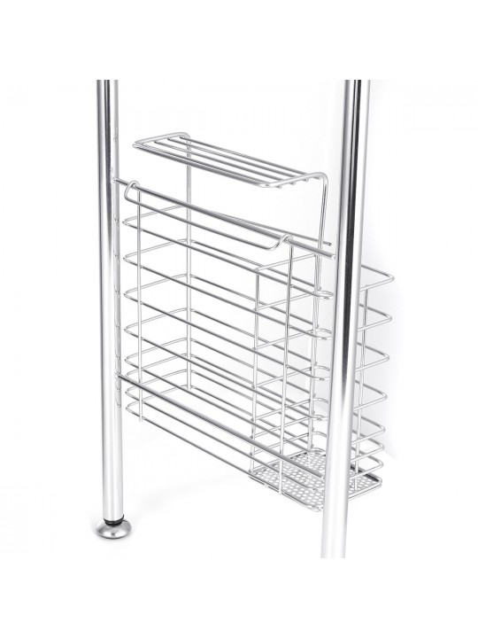 64/74/84cm Double Layer Stainless Steel Rack Shelf Storage for Kitchen Dishes Arrangement - 1