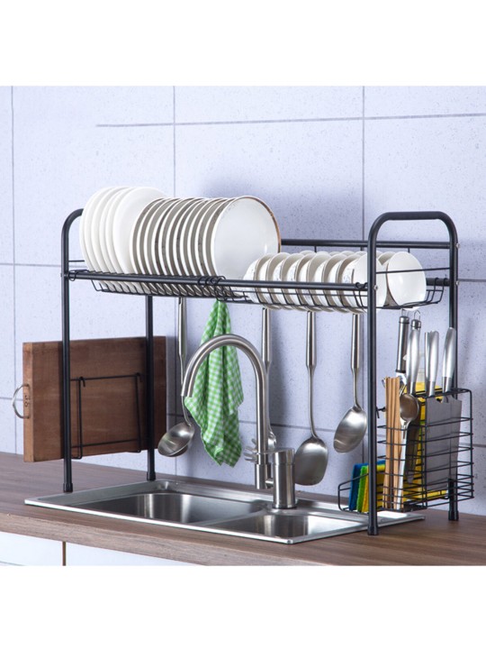 60/70/80/90cm 304 Stainless Steel Single Layer Rack Shelf Storage for Kitchen Dishes Arrangement - 80cm