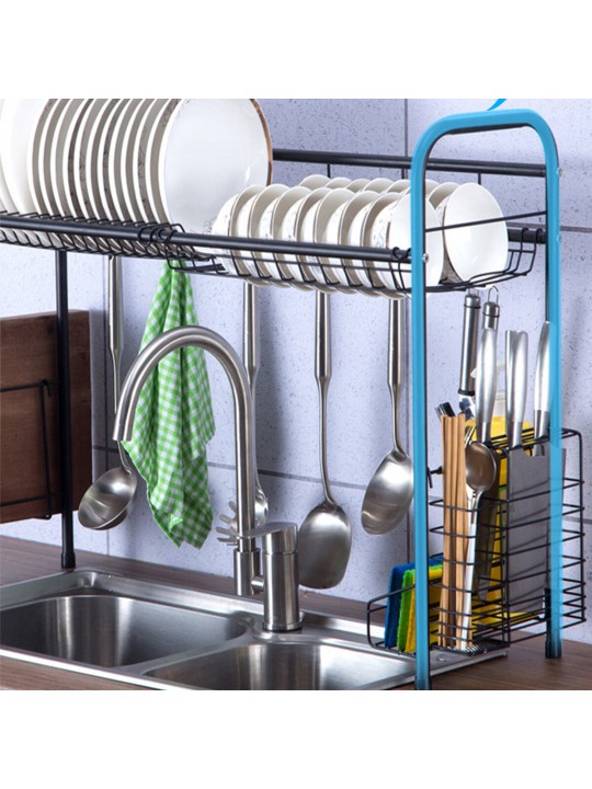 60/70/80/90cm 304 Stainless Steel Single Layer Rack Shelf Storage for Kitchen Dishes Arrangement - 80cm