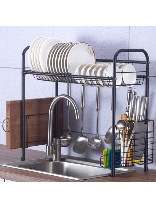 60/70/80/90cm 304 Stainless Steel Single Layer Rack Shelf Storage for Kitchen Dishes Arrangement - 80cm