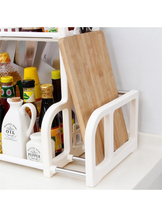 Double Layer Spice Jar Rack Storage Shelf Pantry Kitchen Cabinet Cupboard Holder - #2 Coffee