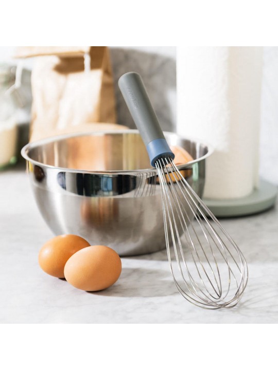 Egg Beater Silicone Handle Stainless Steel Whisk Egg &amp; Milk Beater