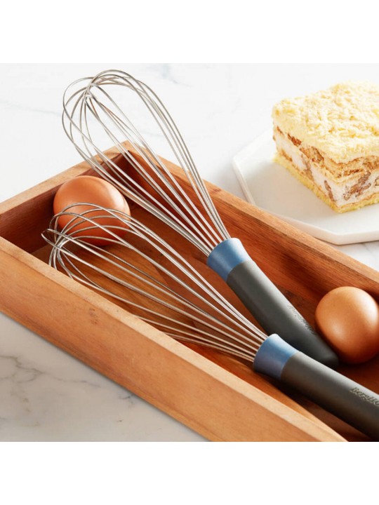 Egg Beater Silicone Handle Stainless Steel Whisk Egg &amp; Milk Beater