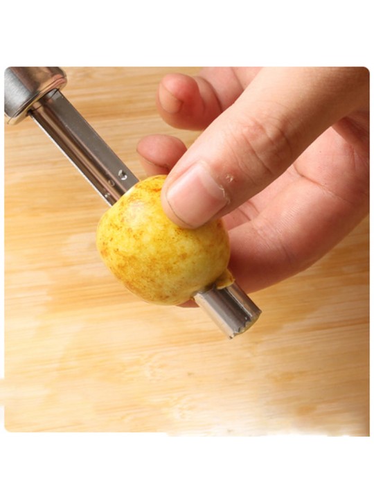 Stainless Steel Apple Core Remover Hawthorn Jujube Sydney Corer Fruit Coring Device Digging Tool Fruit Stalks Peeler Go Nuclear 