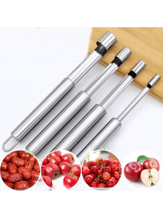 Stainless Steel Apple Core Remover Hawthorn Jujube Sydney Corer Fruit Coring Device Digging Tool Fruit Stalks Peeler Go Nuclear 