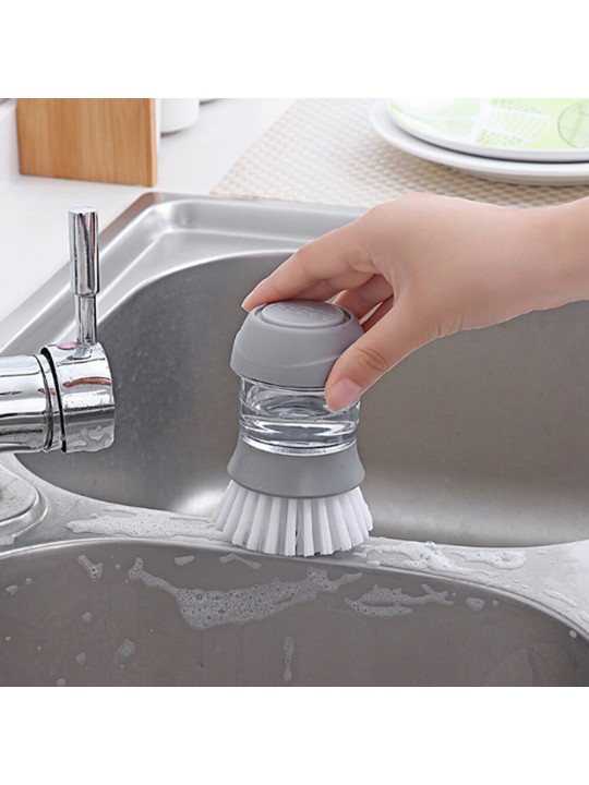 Household Kitchen Washing Utensils Pot Dish Brush with Liquid Washing Soap Dispenser Pot Brush Dish Brushes Cleaning Tool