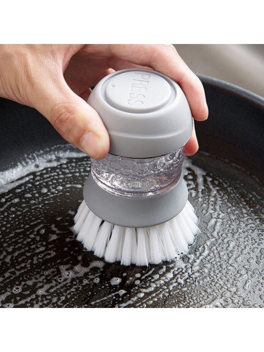 Household Kitchen Washing Utensils Pot Dish Brush with Liquid Washing Soap Dispenser Pot Brush Dish Brushes Cleaning Tool