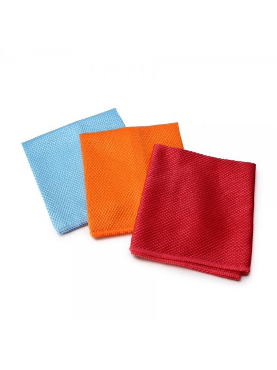 KC-CS015 Multifunction Assorted Microfiber Dish Cloth Cleaning Washcloth Towel Kitchen Tools - Orange