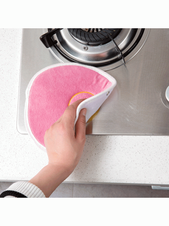 KC-CS11 Hang Thickness Bibulous Dishcloth Heat Resistant Coaster Dry Hand Dish Cleaning Towel - Green