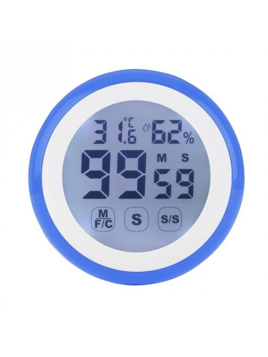 KC-02 LCD Digital Touch Screen Kitchen Timer Count UP Alarm Clock Temperature And Humidity Me - Yellow