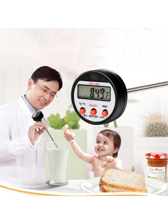 304 Stainless Steel Food BBQ Probe Thermometer Barbecue Meat Thermometer Kitchen Measuring Tool