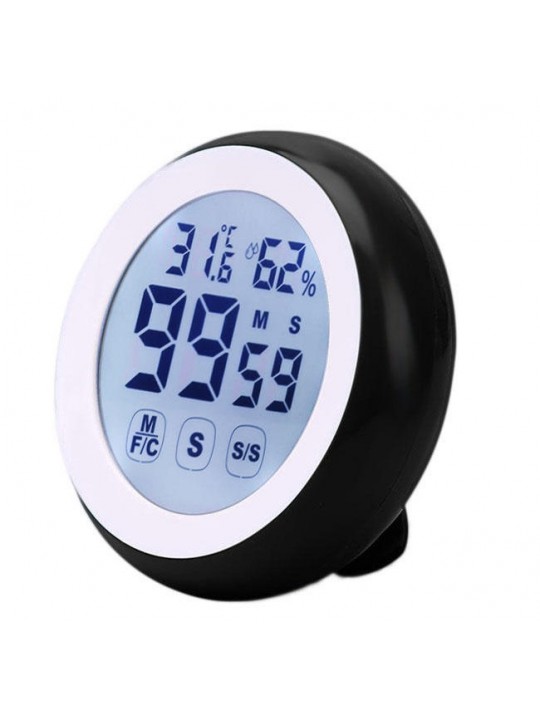 KC-02 LCD Digital Touch Screen Kitchen Timer Count UP Alarm Clock Temperature And Humidity Me - Yellow