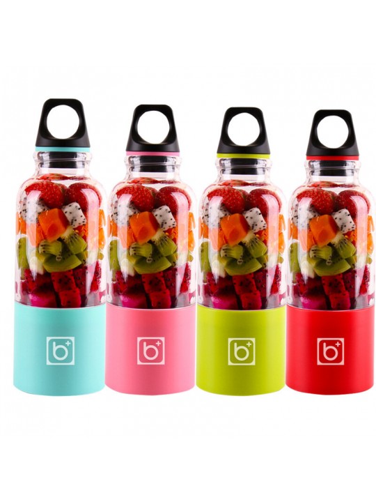 USB Charging Portable Four Leaves Juicer Cup Home Fruit Vegetable Tool For Kitchen - Blue