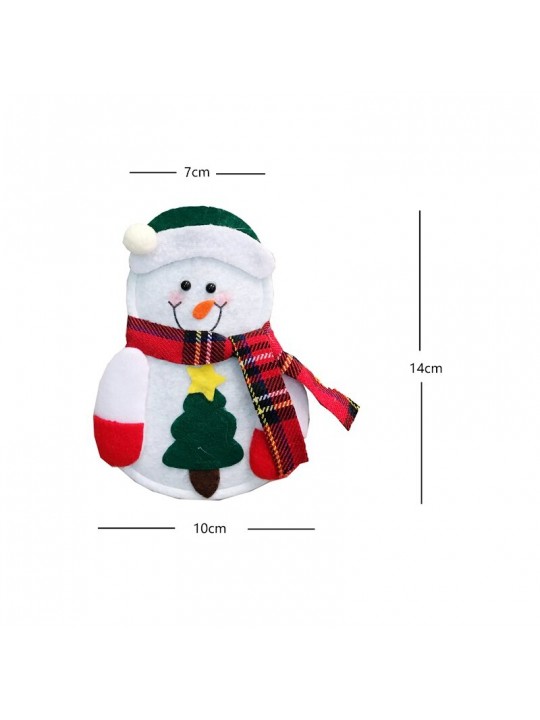 Christmas Tableware Knife Fork Holders Santa Clothes Style Fork Bags Cover Suit Christmas Festival - #1