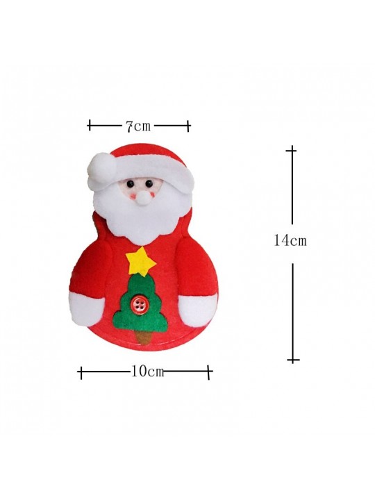 Christmas Tableware Knife Fork Holders Santa Clothes Style Fork Bags Cover Suit Christmas Festival - #1