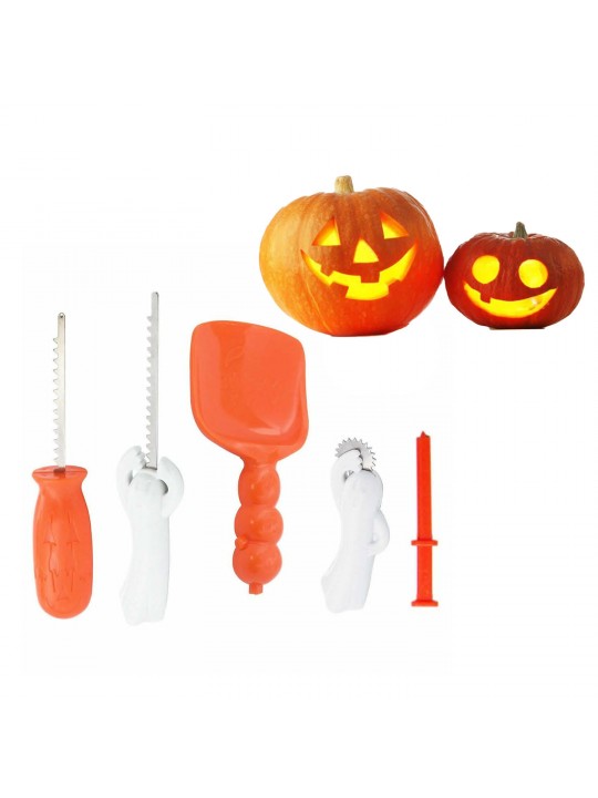 Halloween Pumpkin Carving Tools 5 Piece Set Halloween Carving Kit 5 Carving Tools Kids and Party