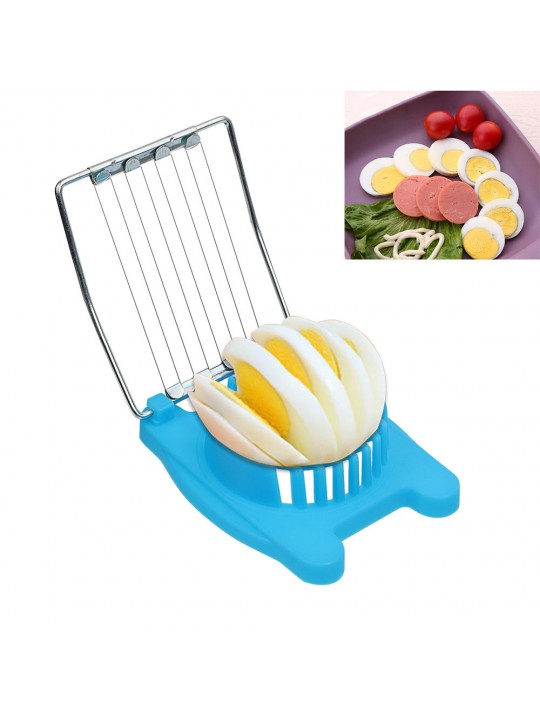 1PC Stainless Steel Cut Egg Slicer Sectioner Cutter Mold Multifunction Eggs Splitter Cutter Kitchen Tools Egg Tool - Random colo