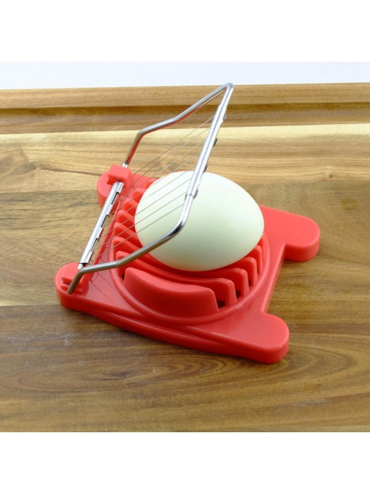 1PC Stainless Steel Cut Egg Slicer Sectioner Cutter Mold Multifunction Eggs Splitter Cutter Kitchen Tools Egg Tool - Random colo