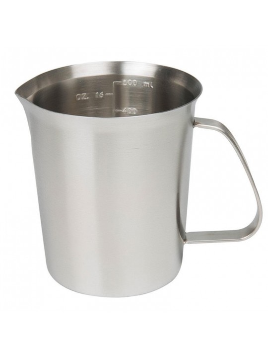 KC-MCup 18/10 Stainless Steel Measuring Cup Frothing Pitcher with Marking For Milk Froth - 1500 mL